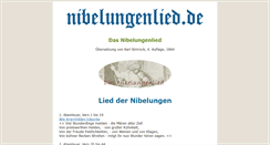 Desktop Screenshot of nibelungenlied.de