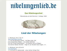 Tablet Screenshot of nibelungenlied.de